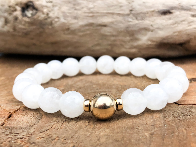 Stacking Yoga Mala Moonstone Bracelet By Moon Lotus Crystals