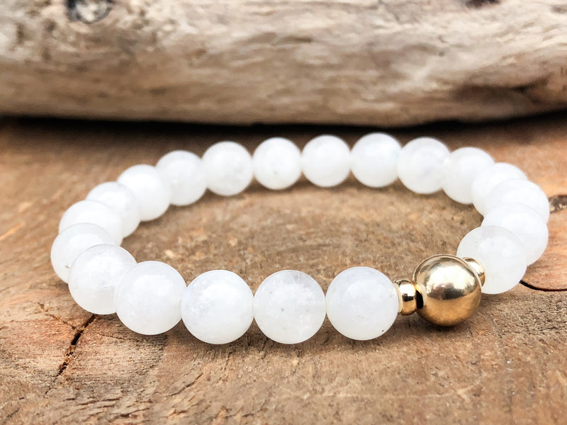 Stacking Yoga Mala Moonstone Bracelet