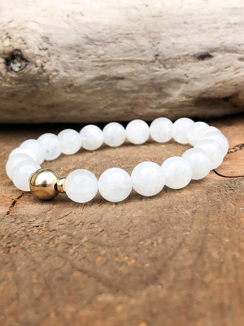 Stacking Yoga Mala Moonstone Bracelet