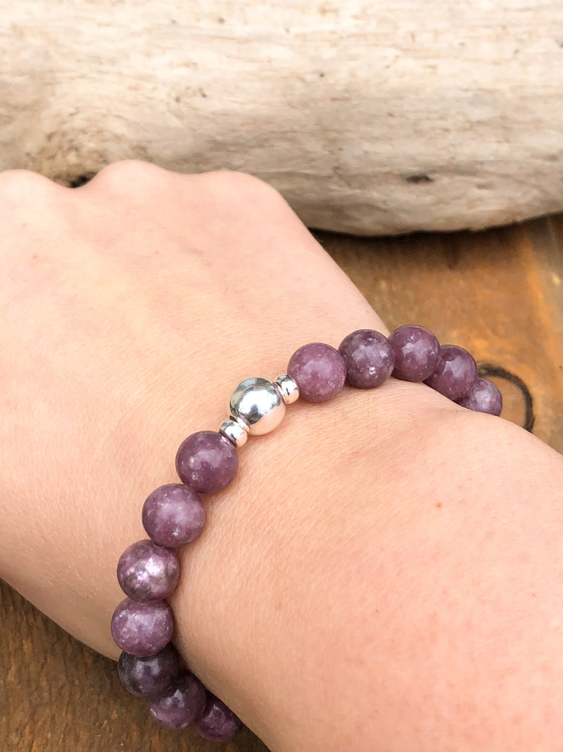 Charming Lepidolite Stone Bracelet