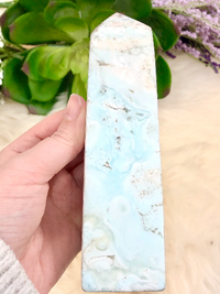 Blue Aragonite Point 145mm IN