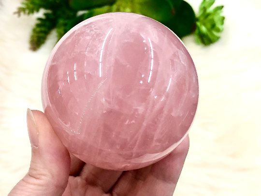Rose Quartz Sphere 66mm IY - Heart Chakra Stone