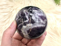 Chevron Amethyst Free-Standing Sphere 61mm JL - Third Eye & Crown Chakra