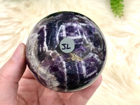 Chevron Amethyst Free-Standing Sphere 61mm JL - Third Eye & Crown Chakra