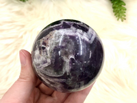 Chevron Amethyst Free-Standing Sphere 61mm JL - Third Eye & Crown Chakra