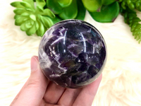 Chevron Amethyst Sphere 58mm JN - Crown & Third Eye Chakra