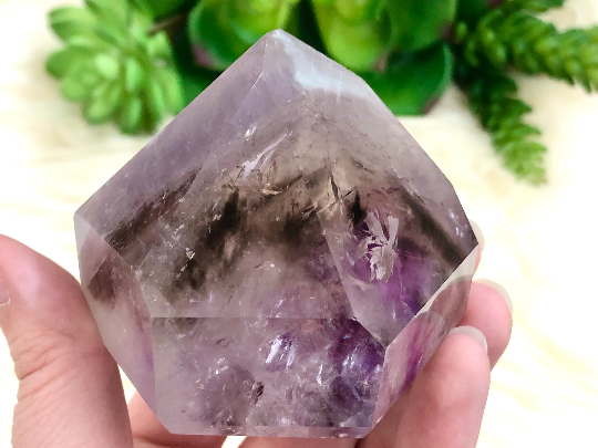 Amethyst Point with Smoky Phantom 60mm JR