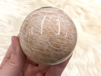 Peach Moonstone Sphere 56mm JV - Heart Chakra & Solar Plexus Chakra