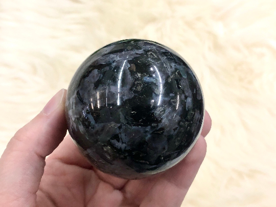 Indigo Gabbro Mystic Merlinite Crystal Sphere 56mm JW