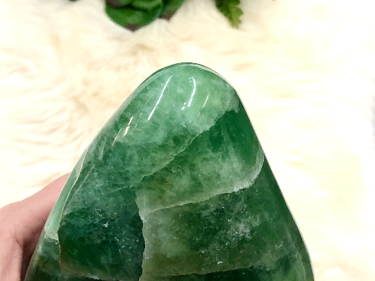 Large Green Fluorite Free Form 163mm JY