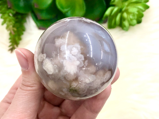 Flower Agate Sphere 54mm KD