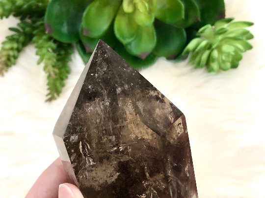 Smoky Quartz Double Terminated Point 130mm KK - Protection Stone - Root Chakra