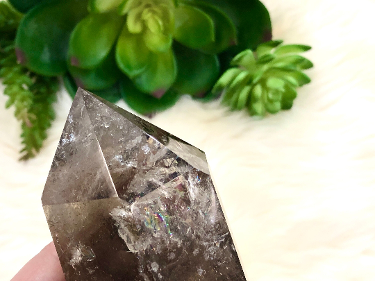 Smoky Quartz Double Terminated Point 130mm KK - Protection Stone - Root Chakra