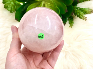 Rose Quartz Egg 104mm KW - Heart Chakra Stone - Love & Self-Love
