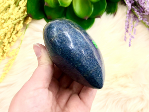 Lazulite Crystal Stone Heart 90mm KZ