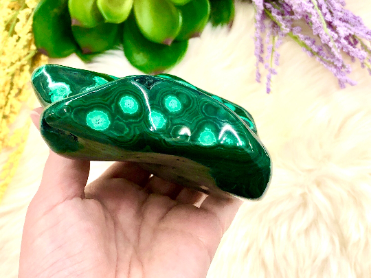 Real Malachite Stone Crystal Freeform 138mm LA - Heart Chakra Crystal