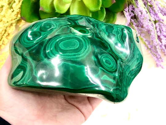 Real Malachite Stone Crystal Freeform 138mm LA - Heart Chakra Crystal