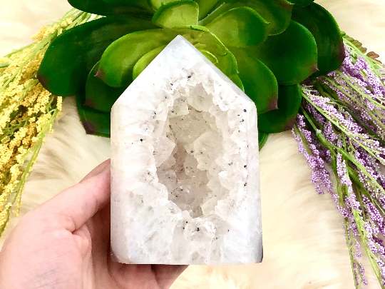 Large Druzy Agate Tower 114mm LG