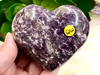Lepidolite Heart with Smoky Inclusions 77mm QW
