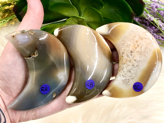 Druzy Agate Moons