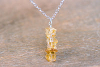 Raw Citrine Pendant Necklace