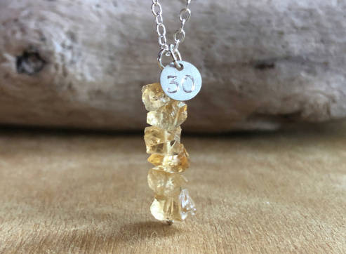 Scorpio Gift For Her Birthstone November Necklace Citrine Raw