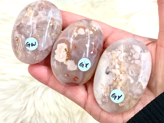 Flower Agate Palmstones