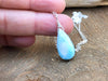 Real Larimar Drop Pendant Necklace