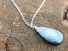 Real Larimar Drop Pendant Necklace