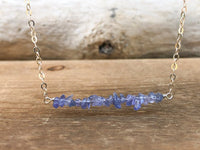 Raw Tanzanite December Birthstone Necklace