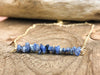 Raw Sapphire September Birthstone Bar Necklace