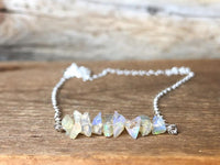 Raw Opal Bar Necklace