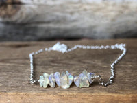 Raw Opal Bar Necklace