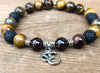 Tiger Eye and Lava Rock Essential Oil Diffuser Bracelet