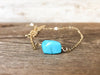 Dainty Real Turquoise Bar Necklace