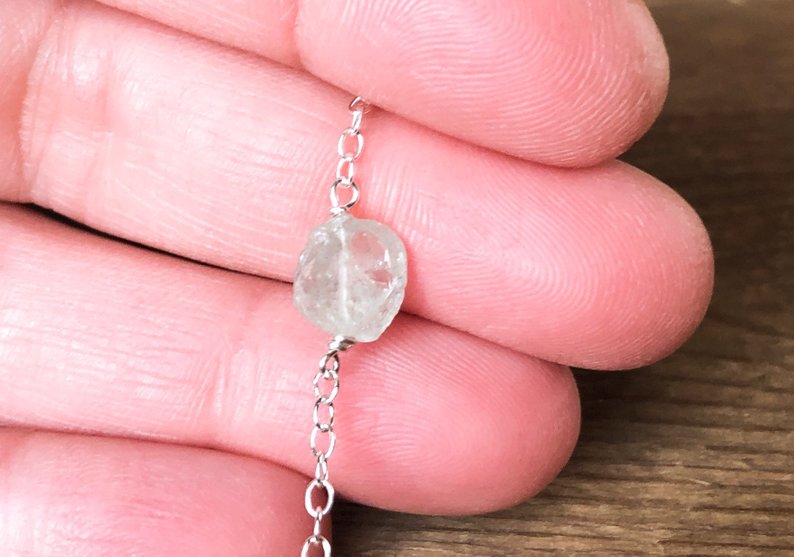 Raw Crystal Aquamarine Bracelet