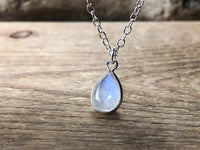 Rainbow Moonstone Pendant Necklace