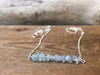 Aquamarine March Birthstone Bar Necklace