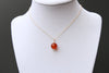 Carnelian Necklace - Delicate Carnelian Jewelry - Carnelian Pendant 