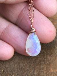 Real Moonstone Necklace By Moon Lotus Crystals