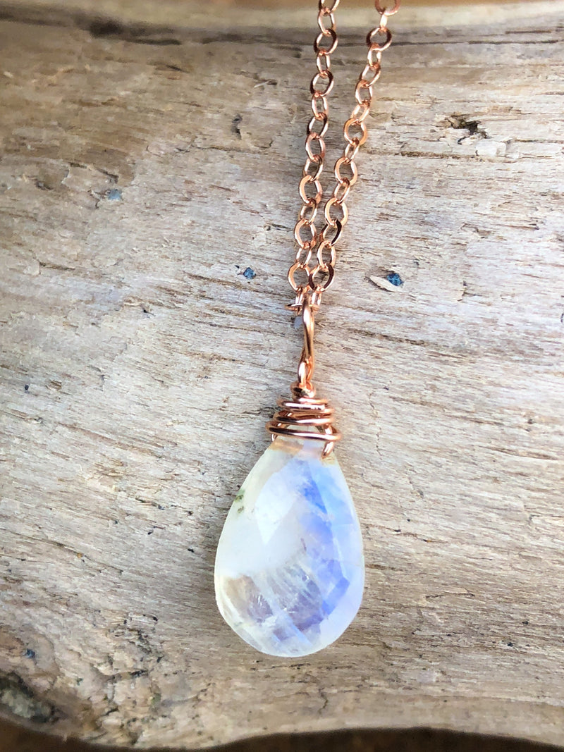 Real Moonstone Necklace By Moon Lotus Crystals