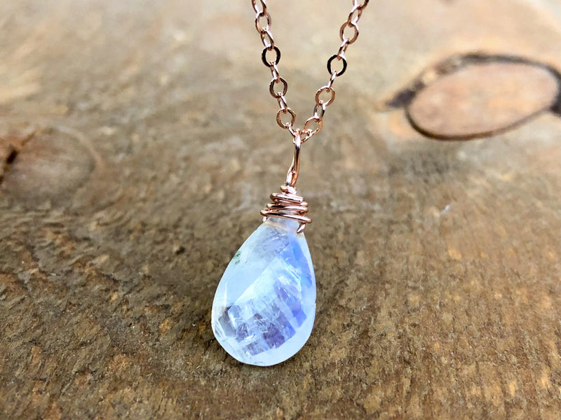 Buy Moonstone Necklace Sterling Silver Moonstone Pendant Blue Moonstone  Jewelry Silver Leaf Necklace Leaf Necklace Moonstone Blue Online in India -  Etsy