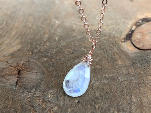 Real Moonstone Necklace By Moon Lotus Crystals