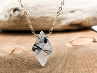 Tourmalinated Quartz Emptath Protection Necklace