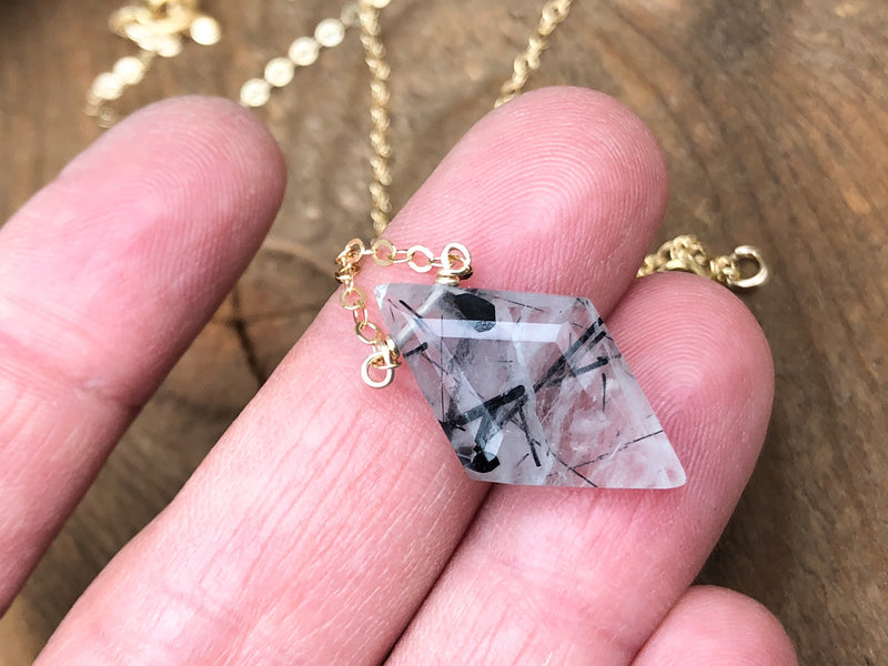 Tourmalinated Quartz Emptath Protection Necklace