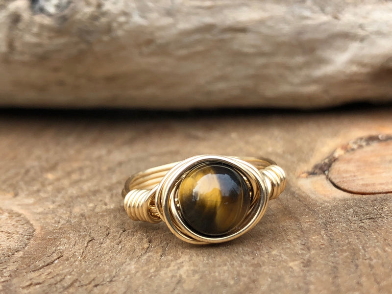 Tiger Eye Stone Ring