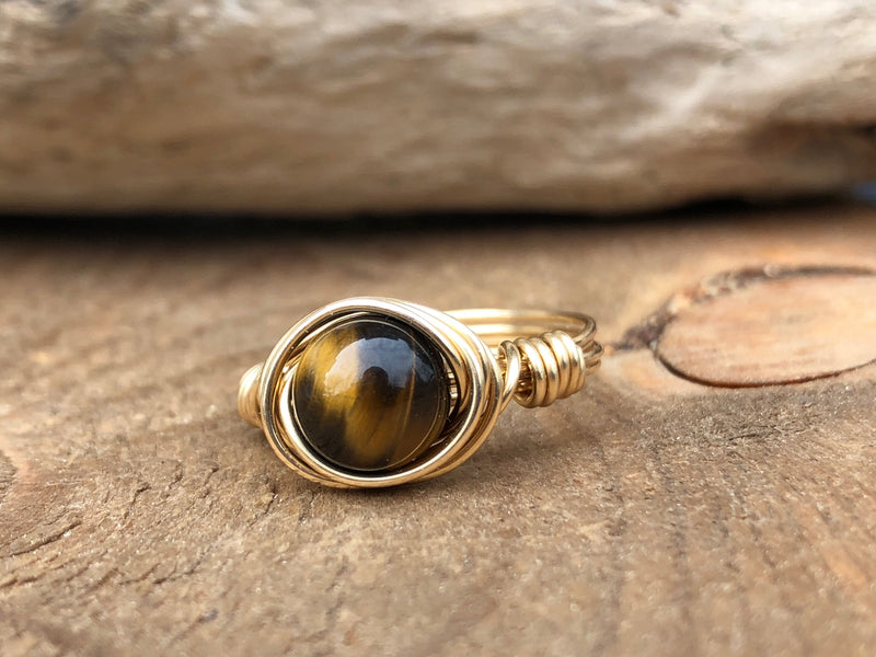 Tiger Eye Stone Ring