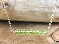 Peridot Bar Necklace