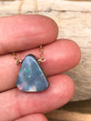 Gold Opal Doublet Pendant - October Birthday Gift for Her - Reiki Jewelry