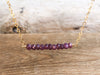 Dainty Ruby Bar Necklace - July Birthstone Necklace